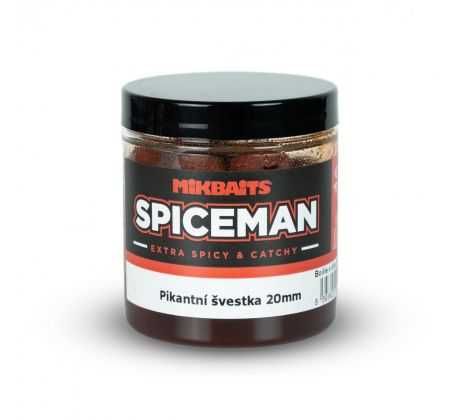 Mikbaits Spiceman boilie v dipu 250ml - Pikantní švestka - VÝPRODEJ !!!