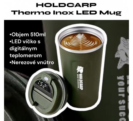 Holdcarp Nerezový thermo hrnek Inox LED Mug