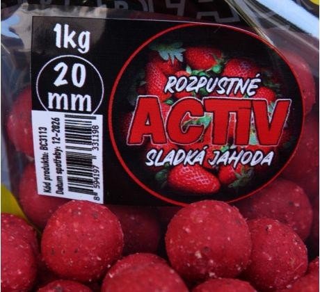 Black Carp ACTIV BOILIES 20mm SLADKÁ JAHODA