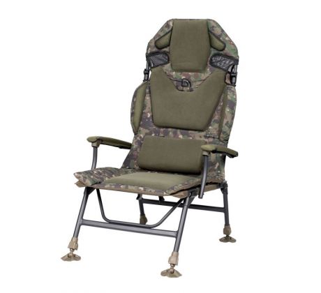 Trakker Křeslo komfortní s područkami - Levelite Camo Longback Chair