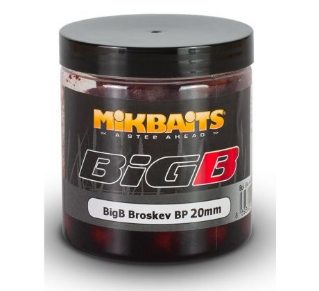 Mikbaits Boilies BiG v Dipu 250ml - BigB Broskev Black pepper