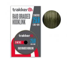 Trakker Návazcová šňůrka Raid Braided Hooklink 25lb, 11,3kg, 20m