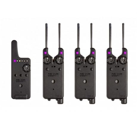 Delkim sada signalizátorů 3+1 Digital Presentation Set Purple LEDs