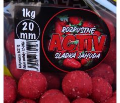 Black Carp ACTIV BOILIES 20mm SLADKÁ JAHODA - VÝPRODEJ